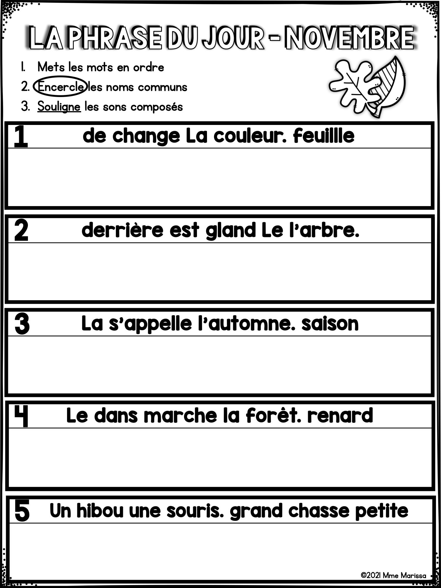 Free Printable French Grammar Worksheets