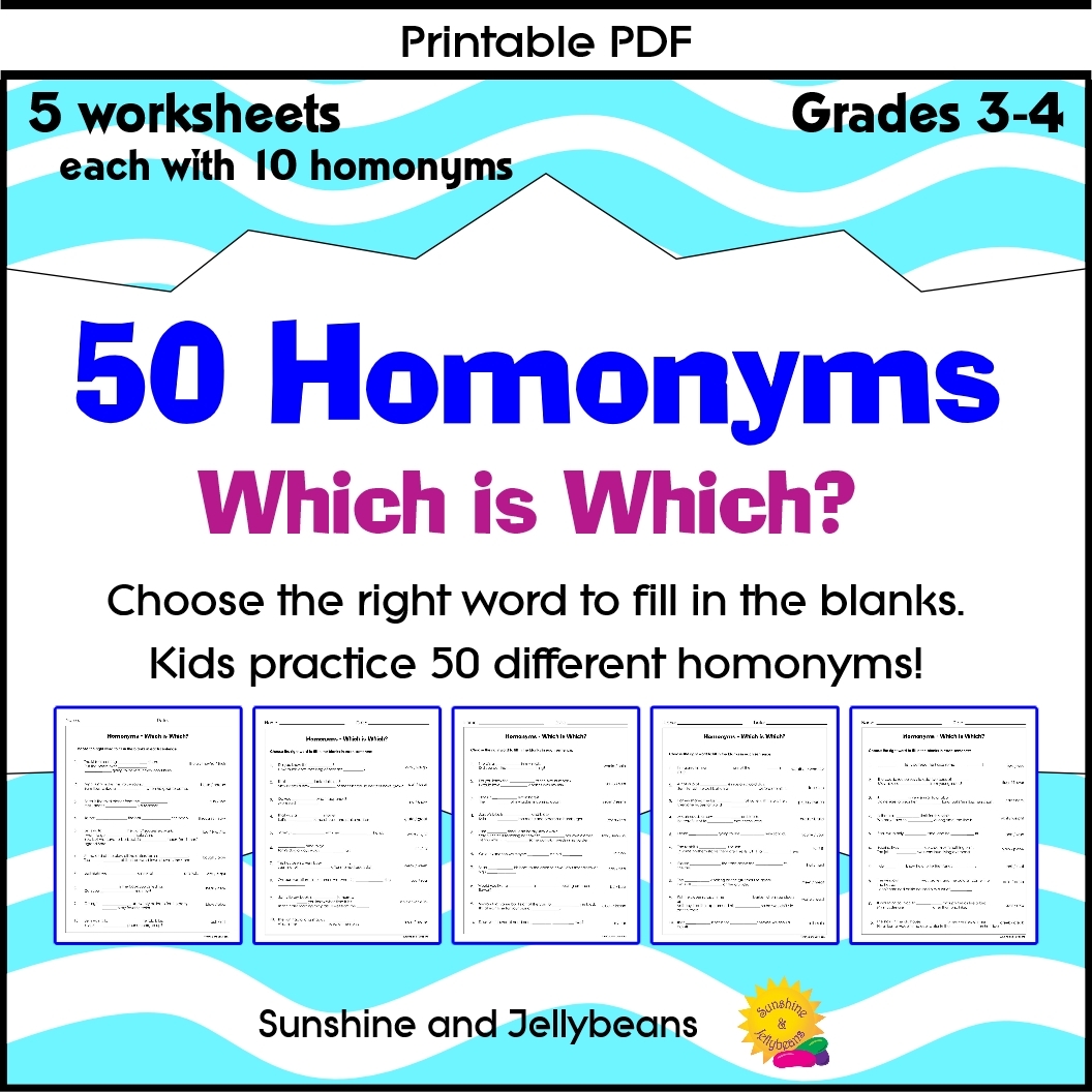 50 Homonyms Sound Alike Words Grades 3 4 Which Is Which Made By Teachers 50 Homonyms Sound Alike Words Grades 3 4 Which Is Which Made By Teachers