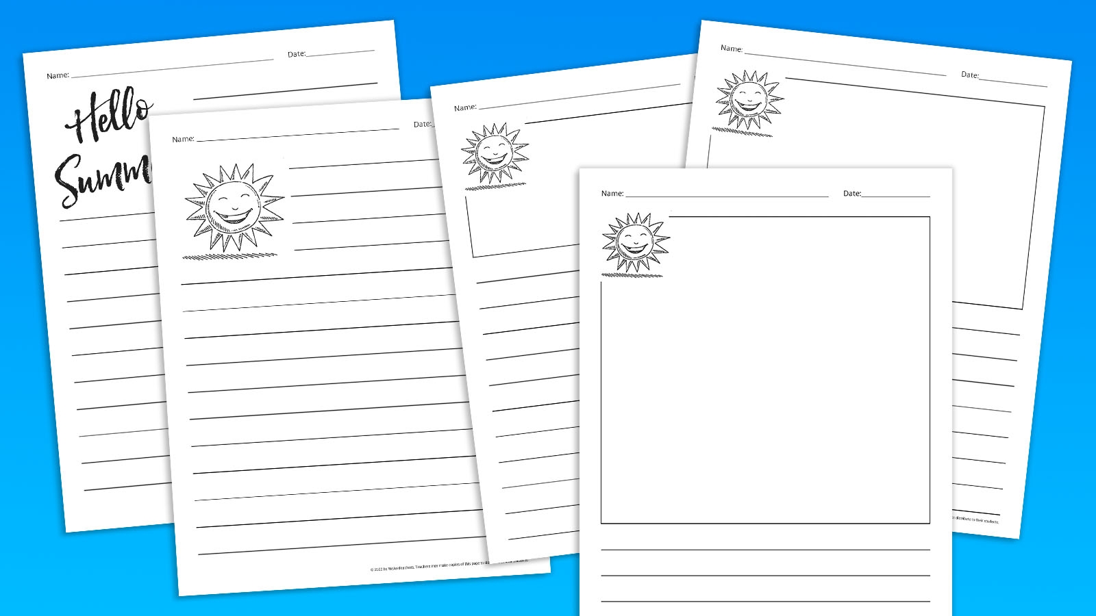 Preschool Printable Lined Paper Preschool Printable Lined Paper
