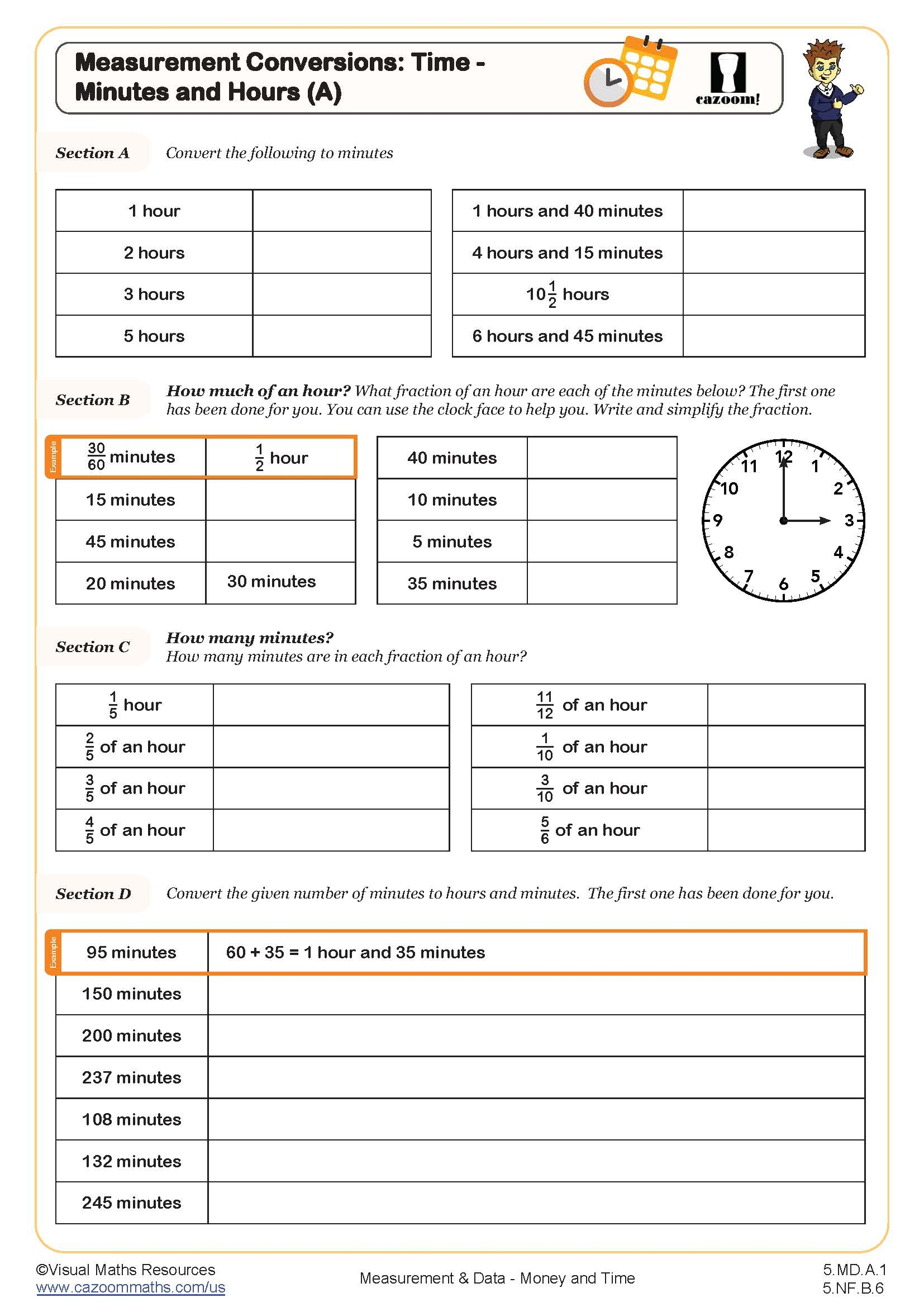 5th Grade Math Worksheets PDF Printable PDF Worksheets Cazoom Math