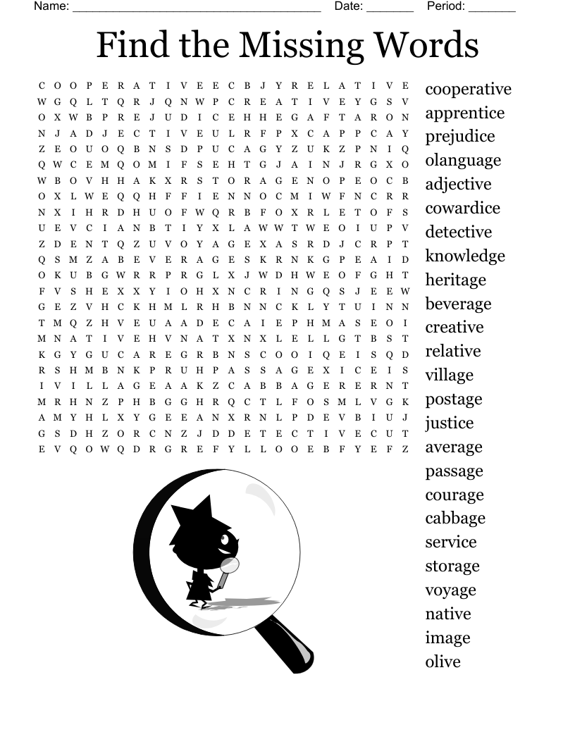 Free Word Search Worksheets 5th Grade