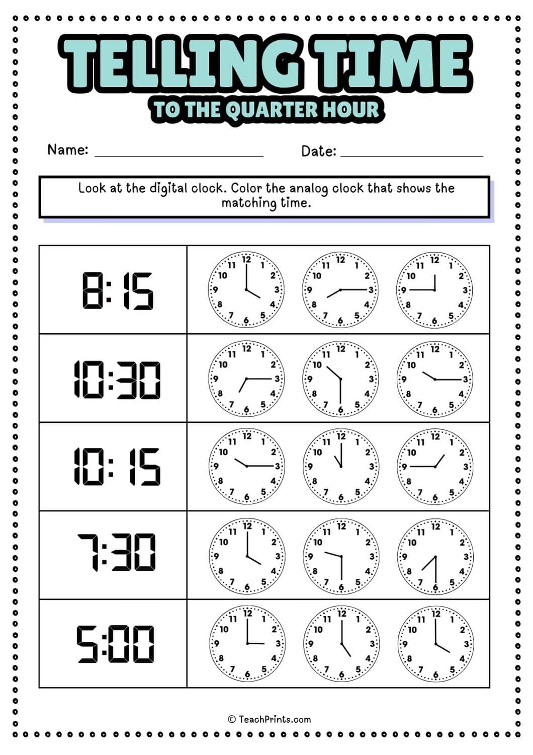 Free Printable Clock Worksheets Pdf Free Printable Clock Worksheets Pdf