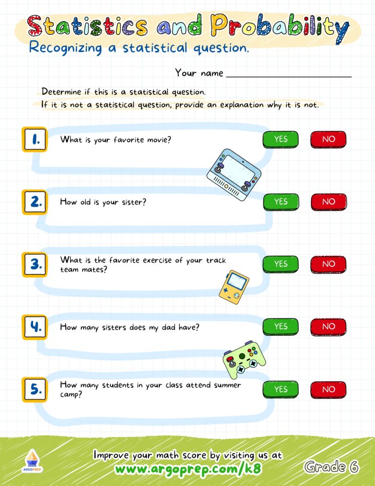 6th Grade Statistics amp Probability Data Worksheets For Free ArgoPrep