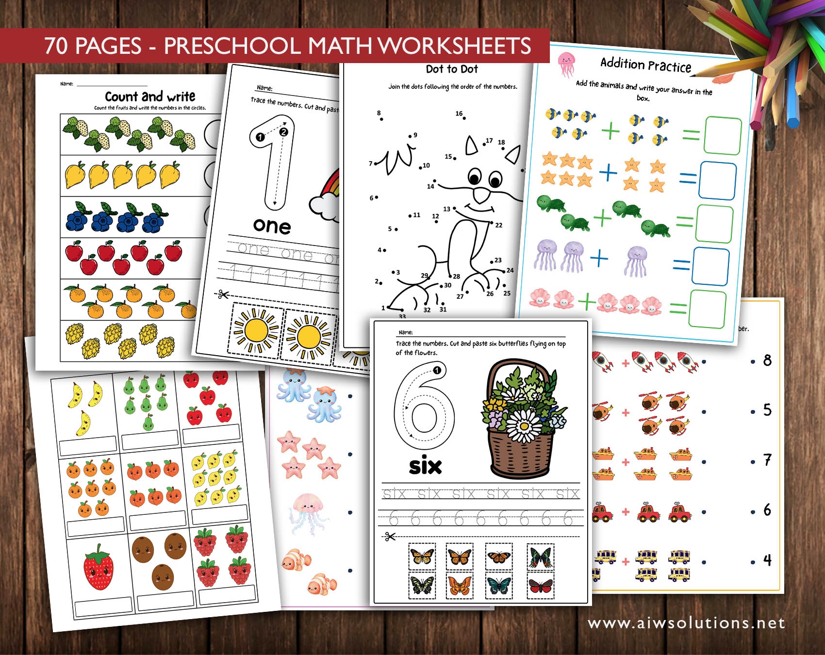 70 Pages Early Learning Math Math Games For Preschool Preschool Math Worksheets 70 Pages Early Learning Math Math Games For Preschool Preschool Math Worksheets