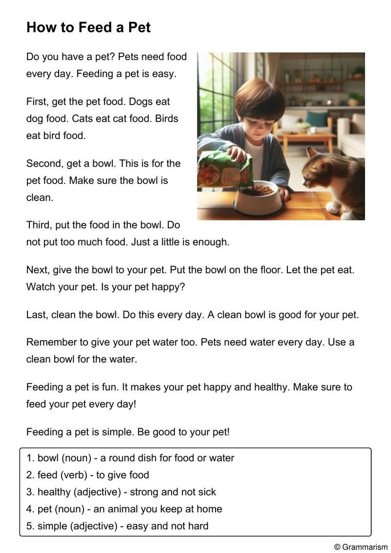 Esl Reading Printable Worksheets