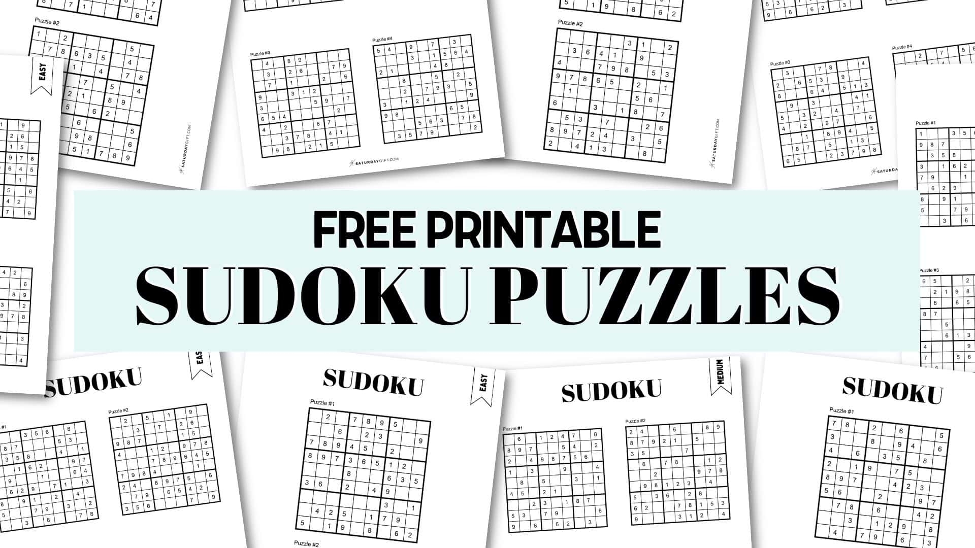72 Free Printable Sudoku Puzzles SaturdayGift 72 Free Printable Sudoku Puzzles SaturdayGift