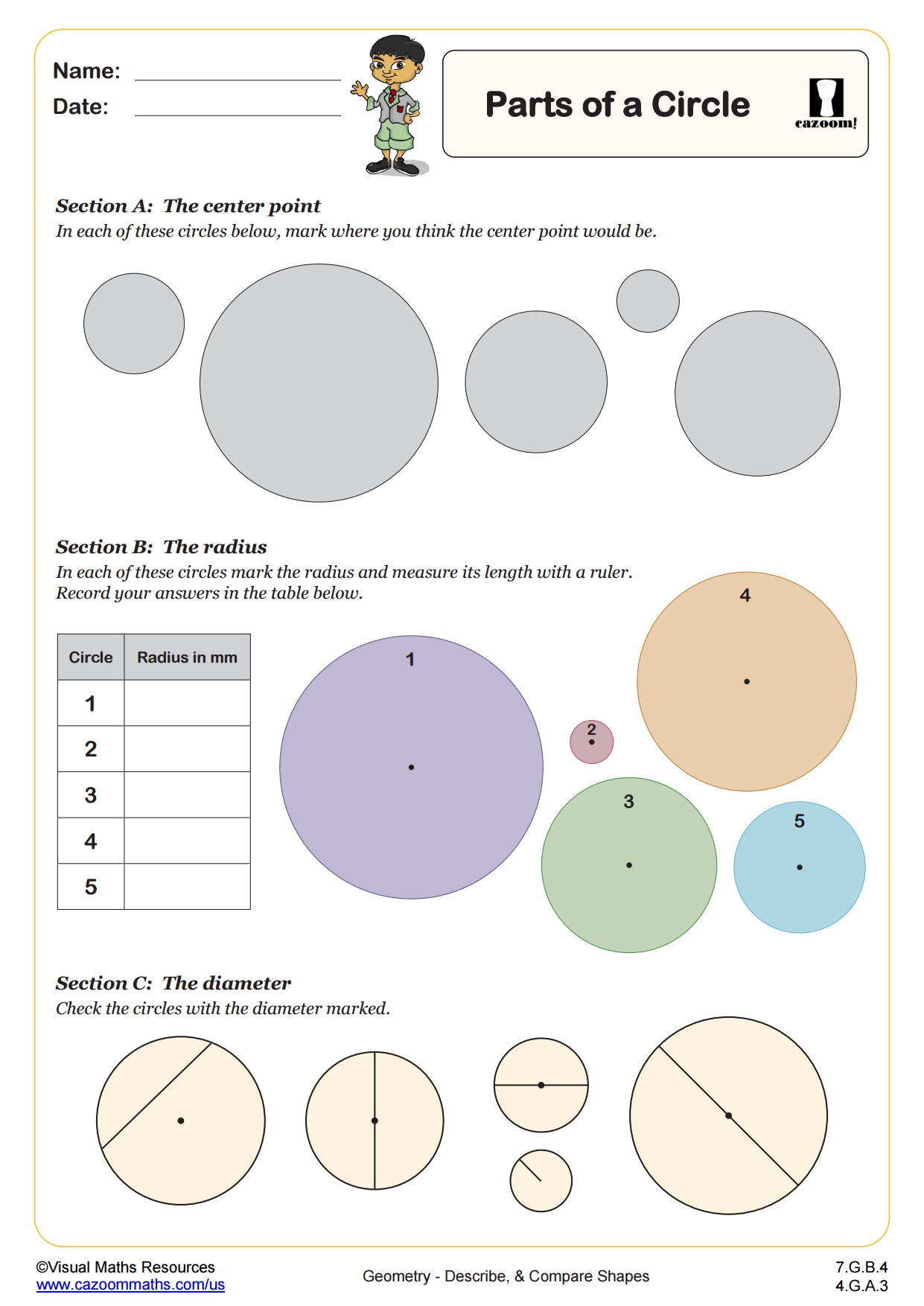7th Grade Geometry Worksheets Printable PDF Math Worksheets Cazoom Math
