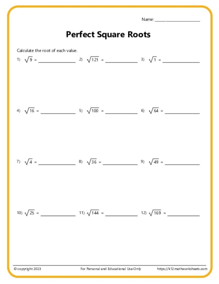 7th Grade Math Worksheets