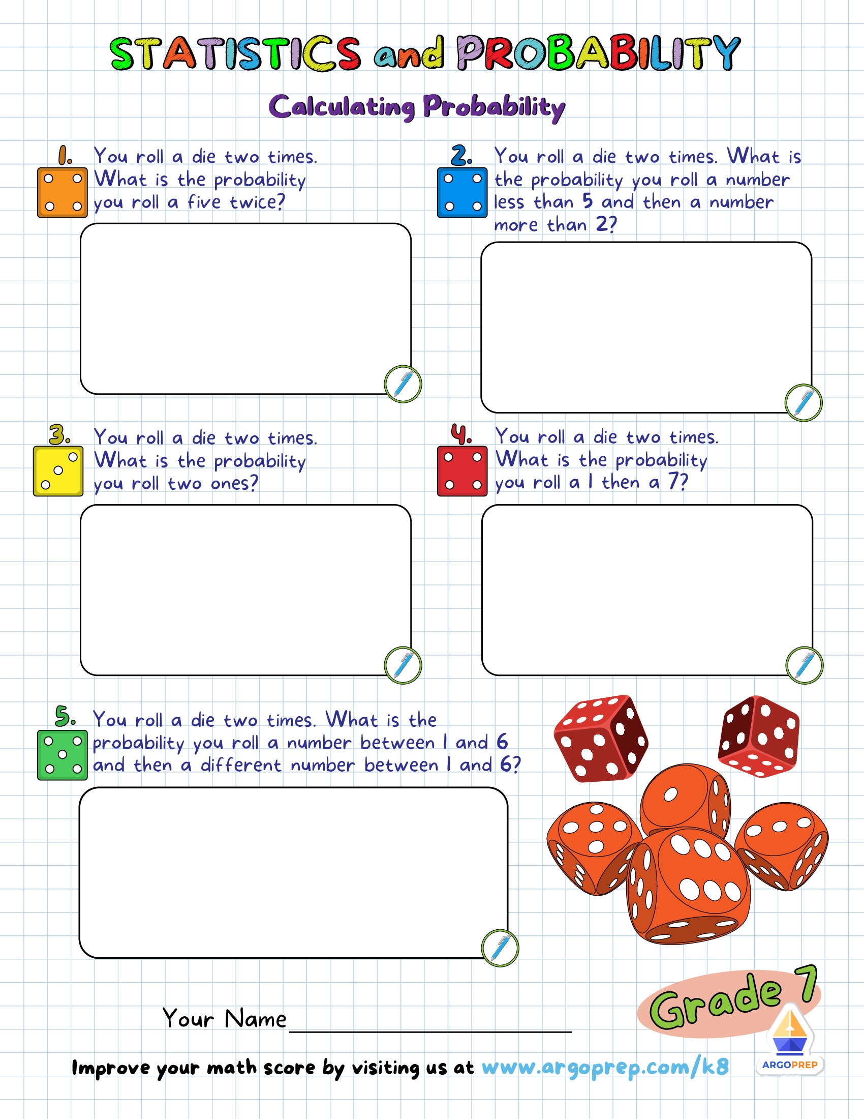 7th Grade Modeling Probability Worksheets For Free ArgoPrep 7th Grade Modeling Probability Worksheets For Free ArgoPrep