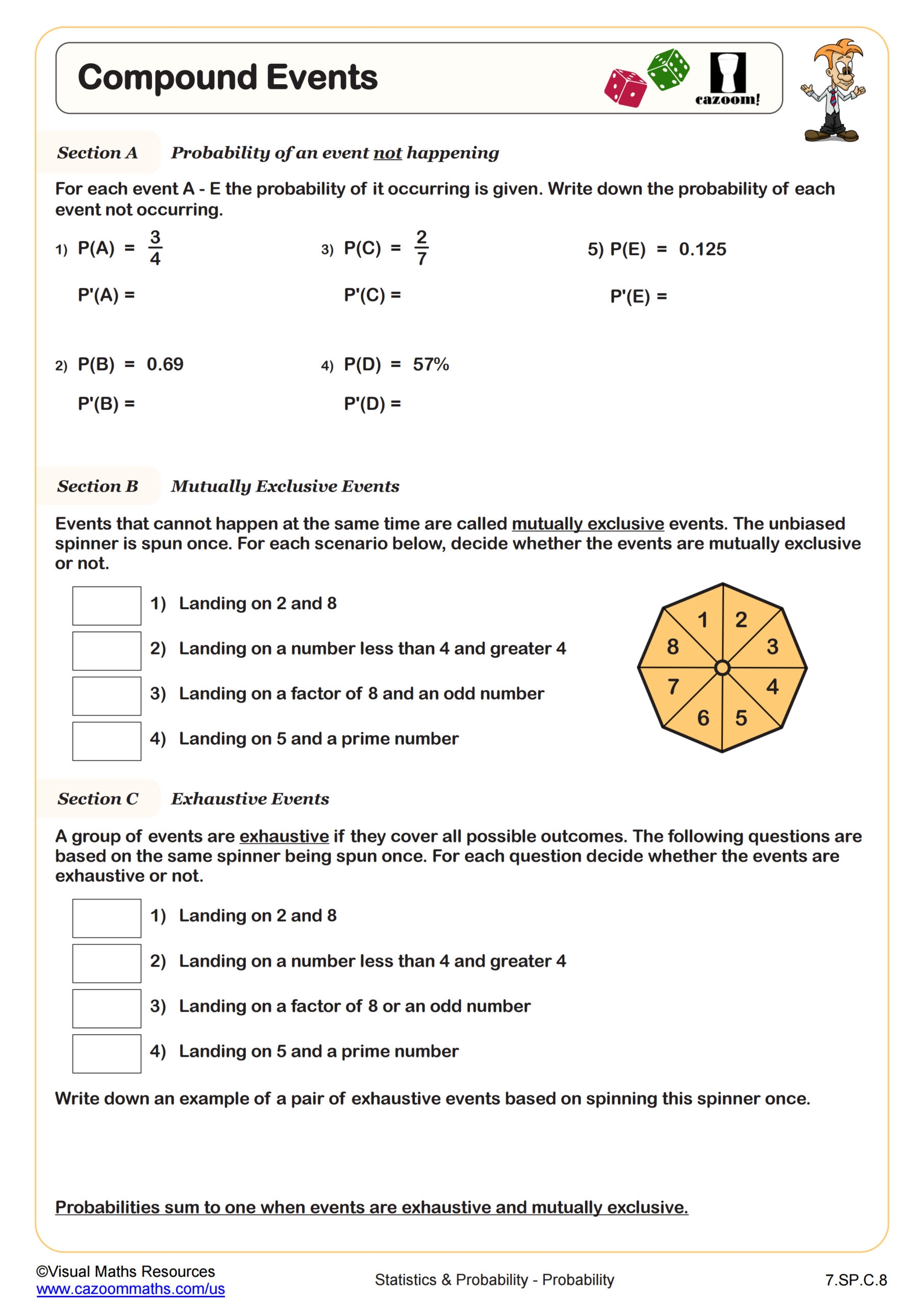 7th Grade Probability Worksheets PDF Printable Worksheets Cazoom Math 7th Grade Probability Worksheets PDF Printable Worksheets Cazoom Math