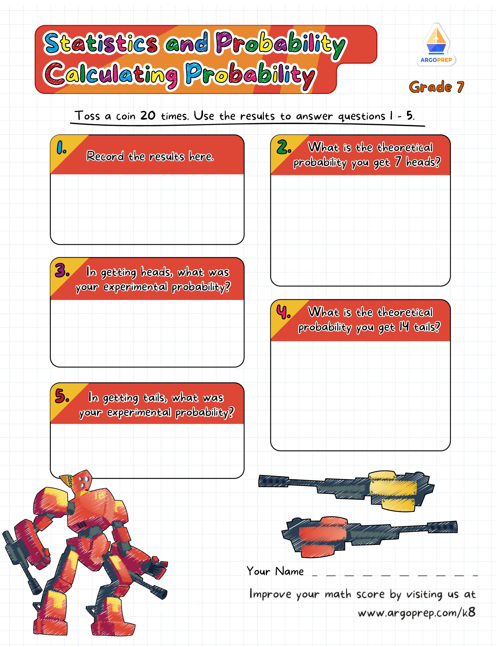 7th Grade Simple Probability Worksheets For Free ArgoPrep