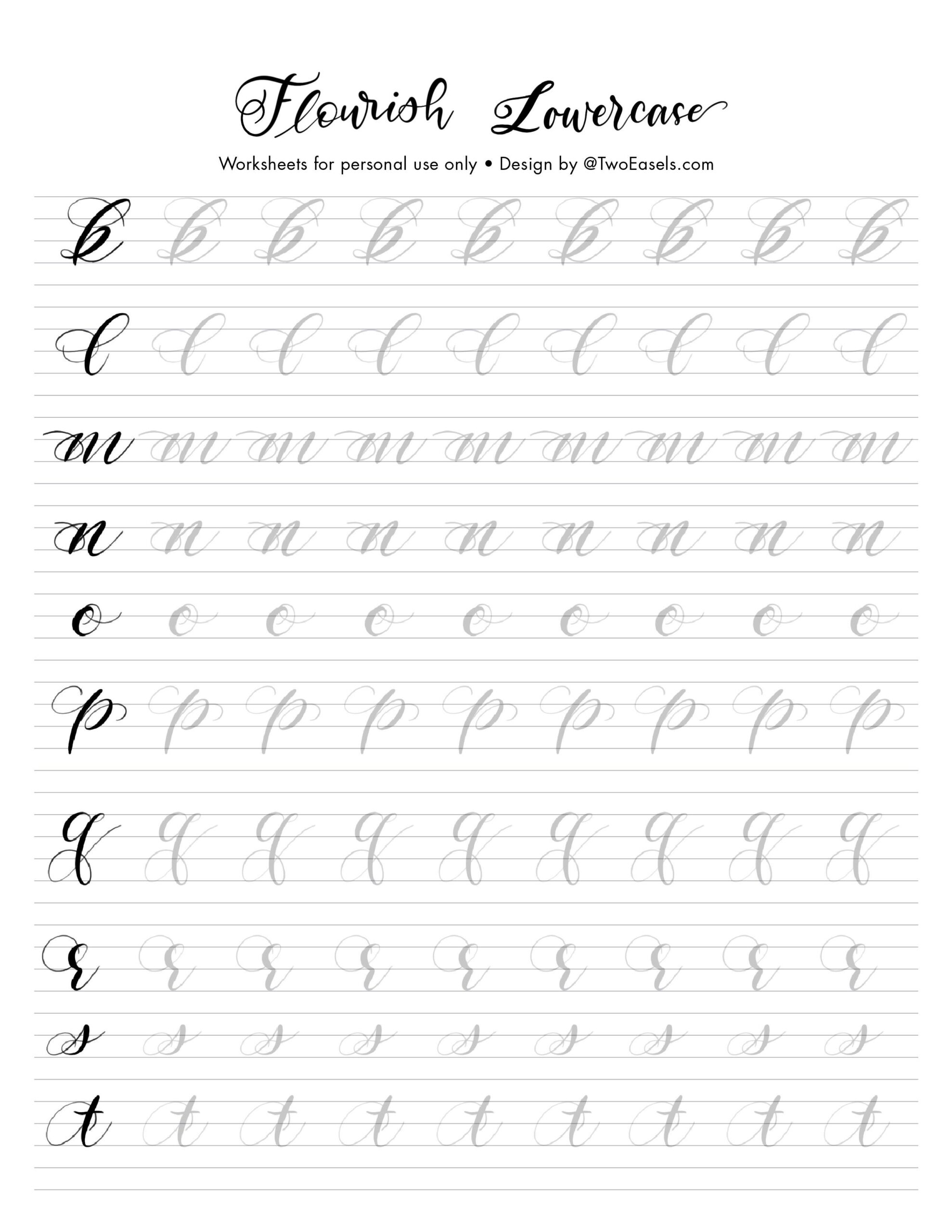 8 Flourishing Ideas Hand Lettering Calligraphy Worksheet Lettering