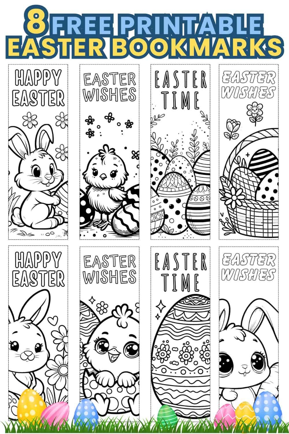 Easter Bookmark Coloring Printable Preschool Easter Bookmark Coloring Printable Preschool