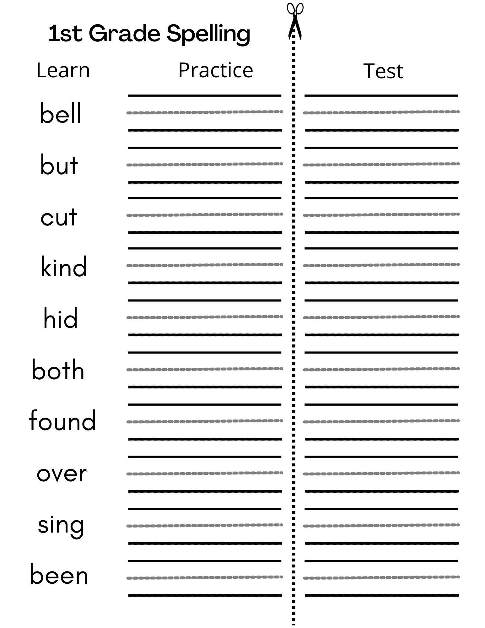 8 Printable First Grade Spelling Writing Worksheets Etsy 8 Printable First Grade Spelling Writing Worksheets Etsy