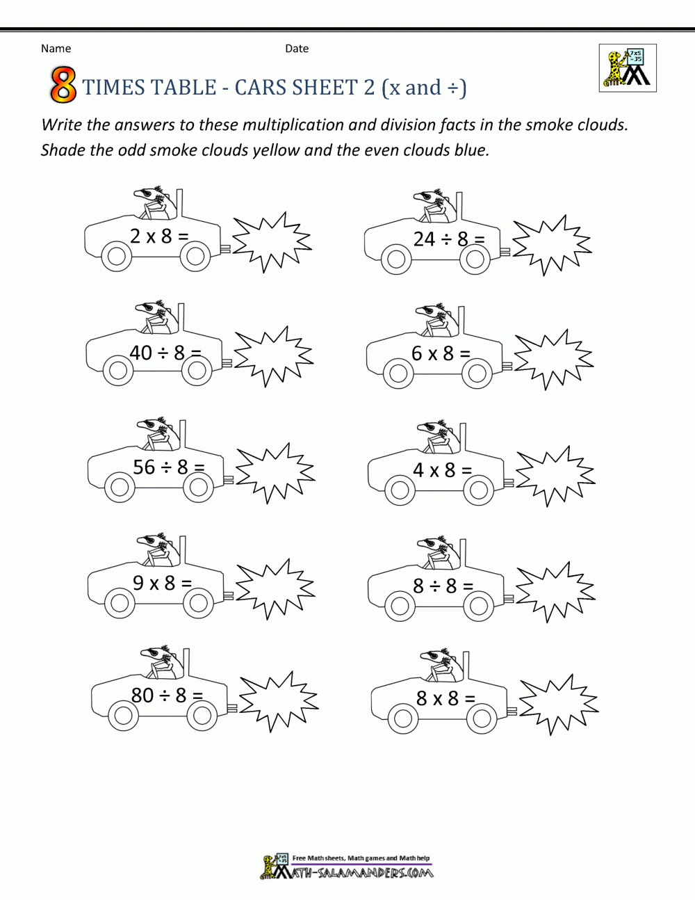Printable Multiplication Worksheets 8s Printable Multiplication Worksheets 8s