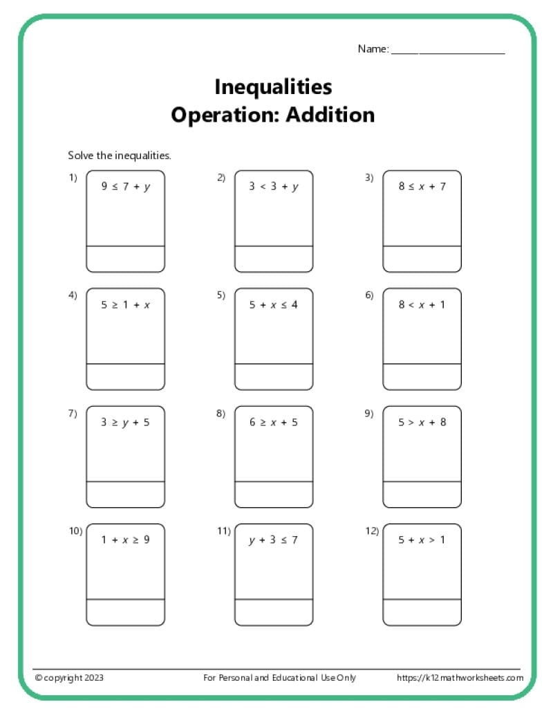 Algebra Worksheets Printable 8th Grade Algebra Worksheets Printable 8th Grade