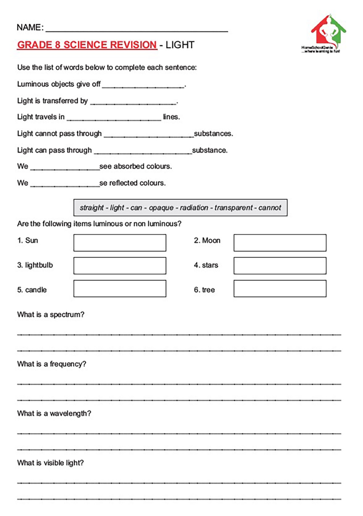 8th Grade Natural Science Worksheets Edform Worksheets Library