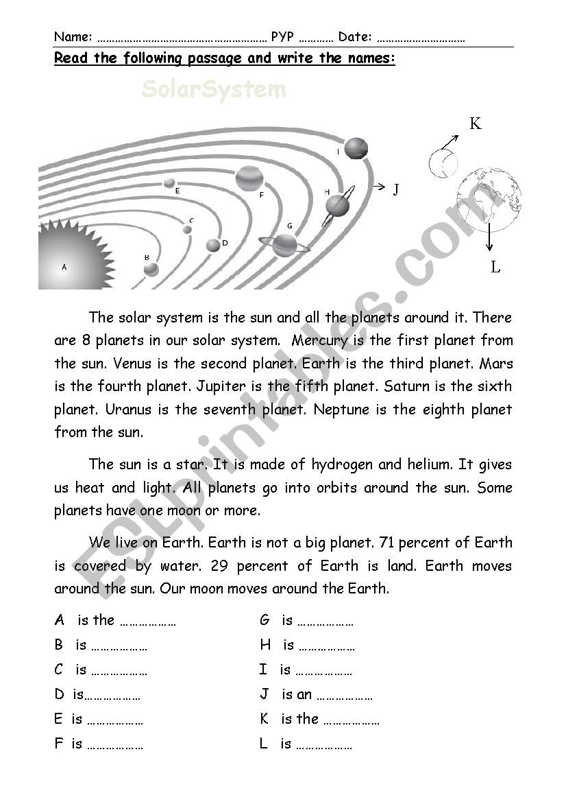 Solar System Reading Comprehension Worksheets Pdf Solar System Reading Comprehension Worksheets Pdf