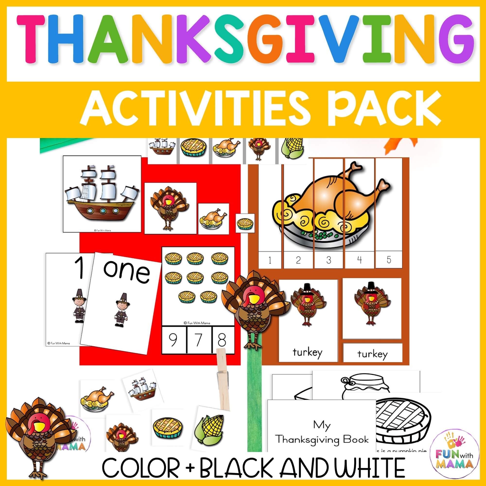 Thanksgiving Activities For Preschoolers Printables