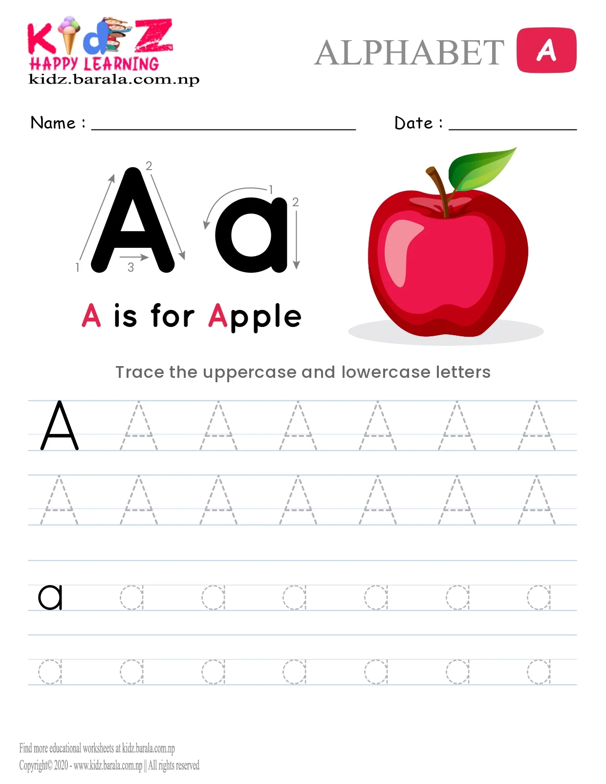 ABC Alphabet Chart Worksheet With Image In Pdf Free Download ABC Alphabet Chart Worksheet With Image In Pdf Free Download
