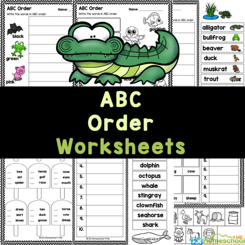 ABC Order Worksheets FREE Alphabet Printables ABC Order Worksheets FREE Alphabet Printables