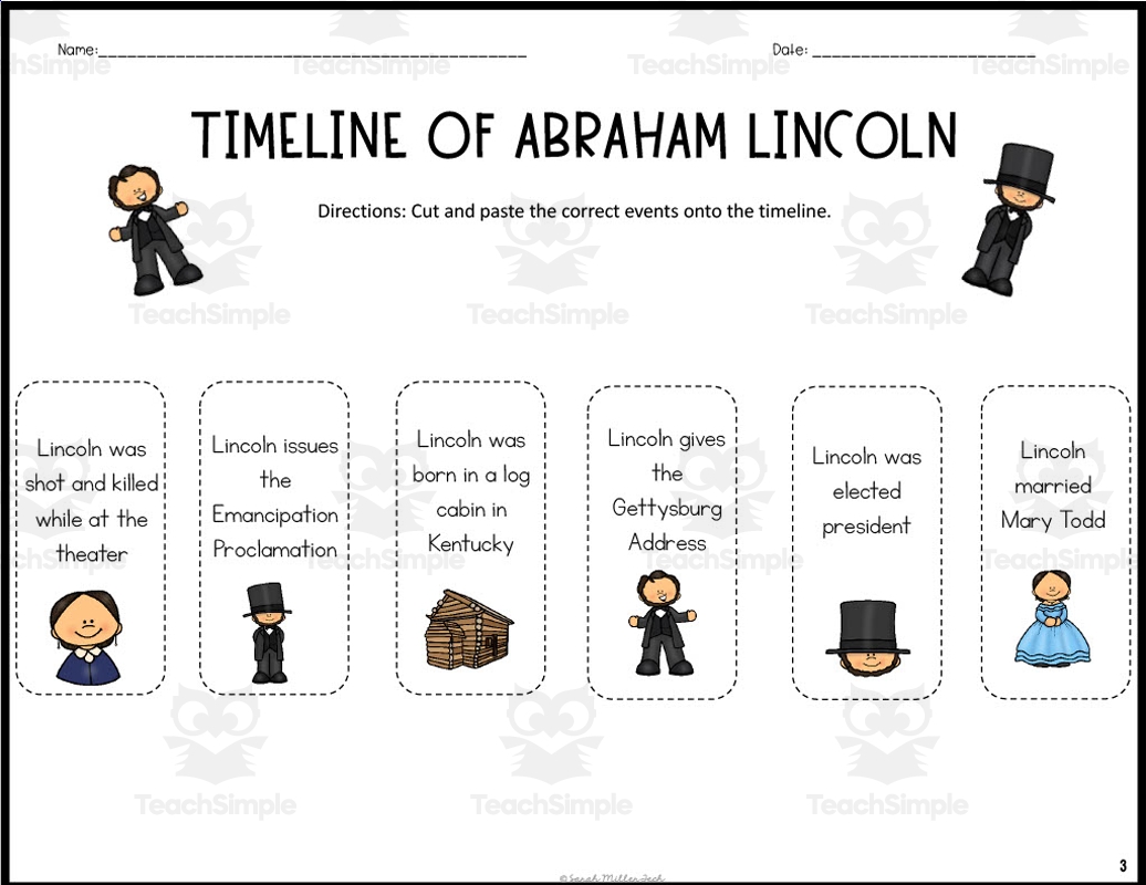 Printable Abraham Lincoln Worksheets
