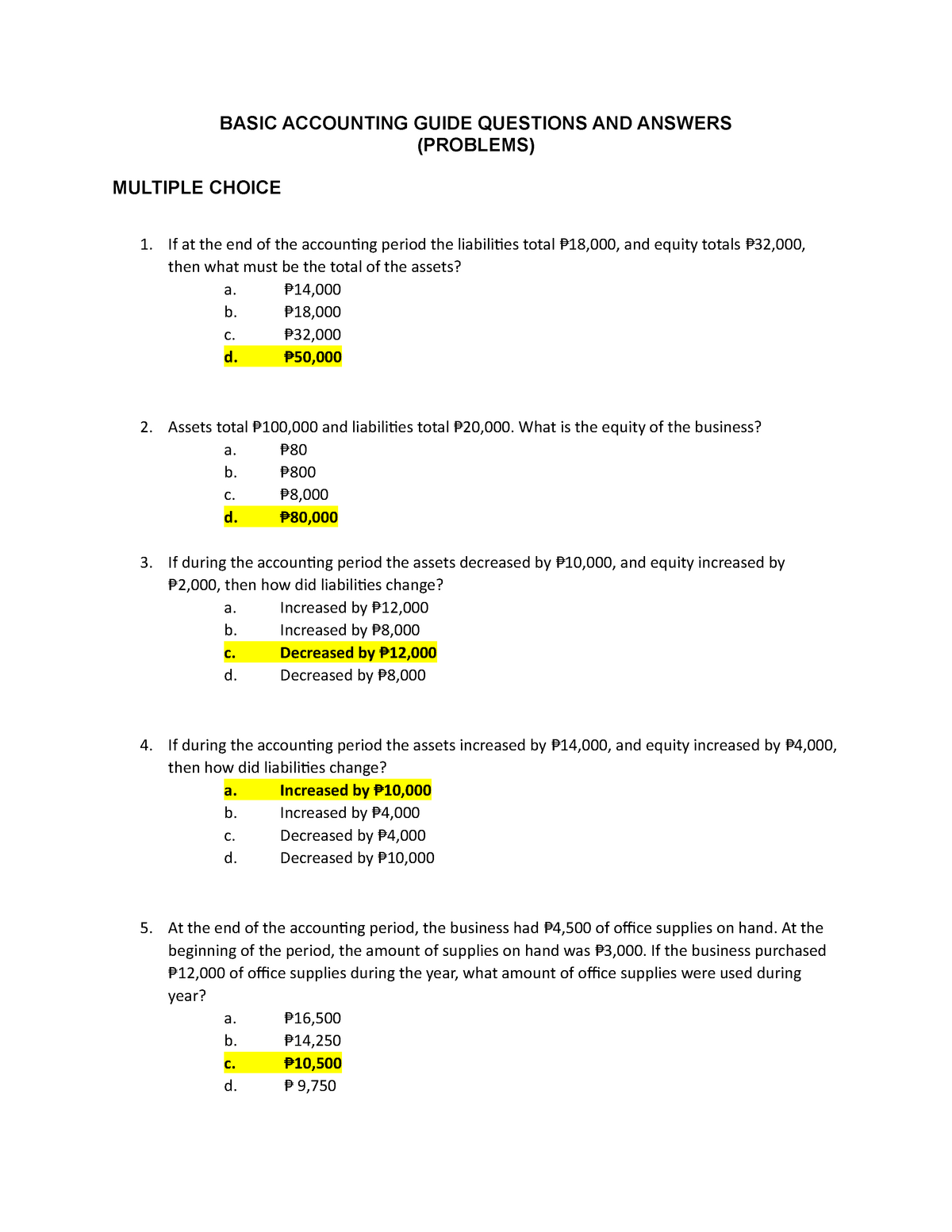 Free Accounting Problems Worksheets Printable Free Accounting Problems Worksheets Printable