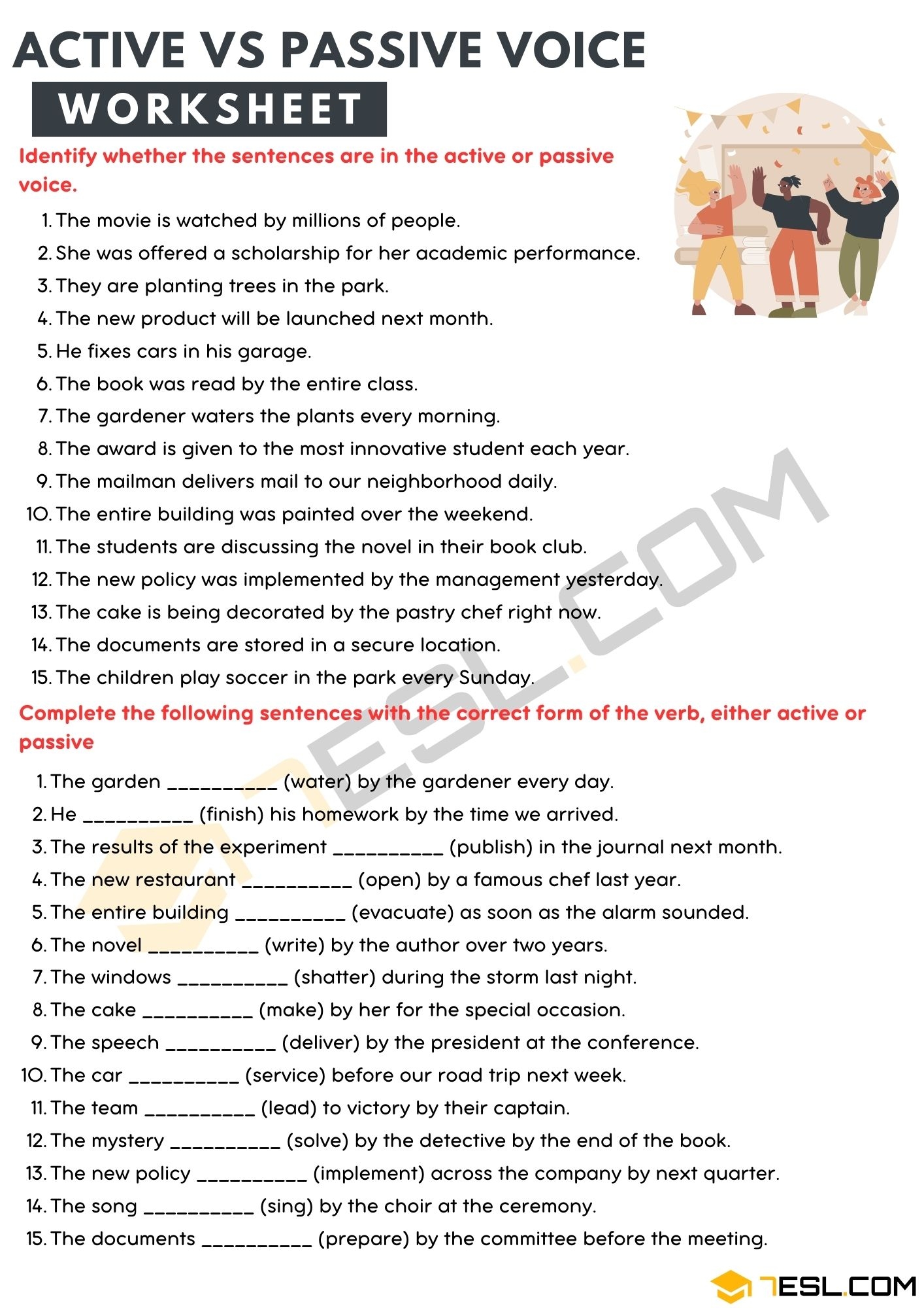 Active Vs Passive Voice Exercises Active Vs Passive Voice Worksheets Library Active Vs Passive Voice Exercises Active Vs Passive Voice Worksheets Library