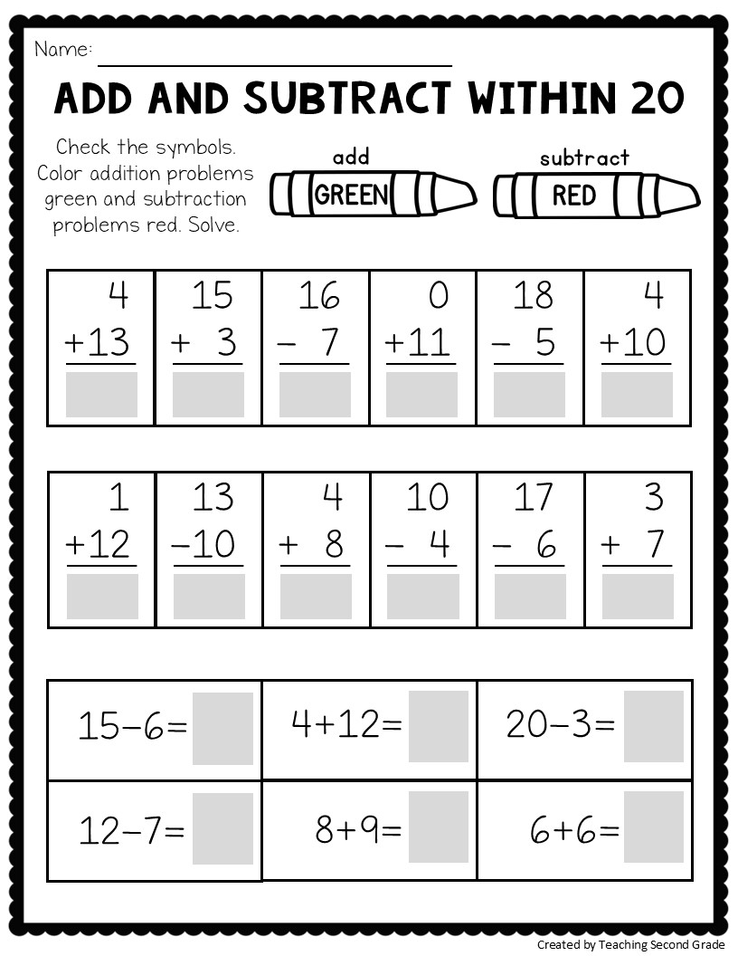 Printable Addition Worksheet For 2nd Grade Printable Addition Worksheet For 2nd Grade