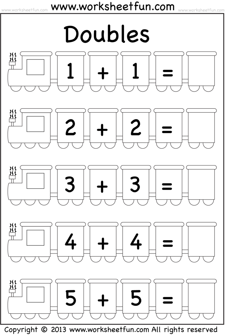 Addition Doubles 1 Worksheet FREE Printable Worksheets 