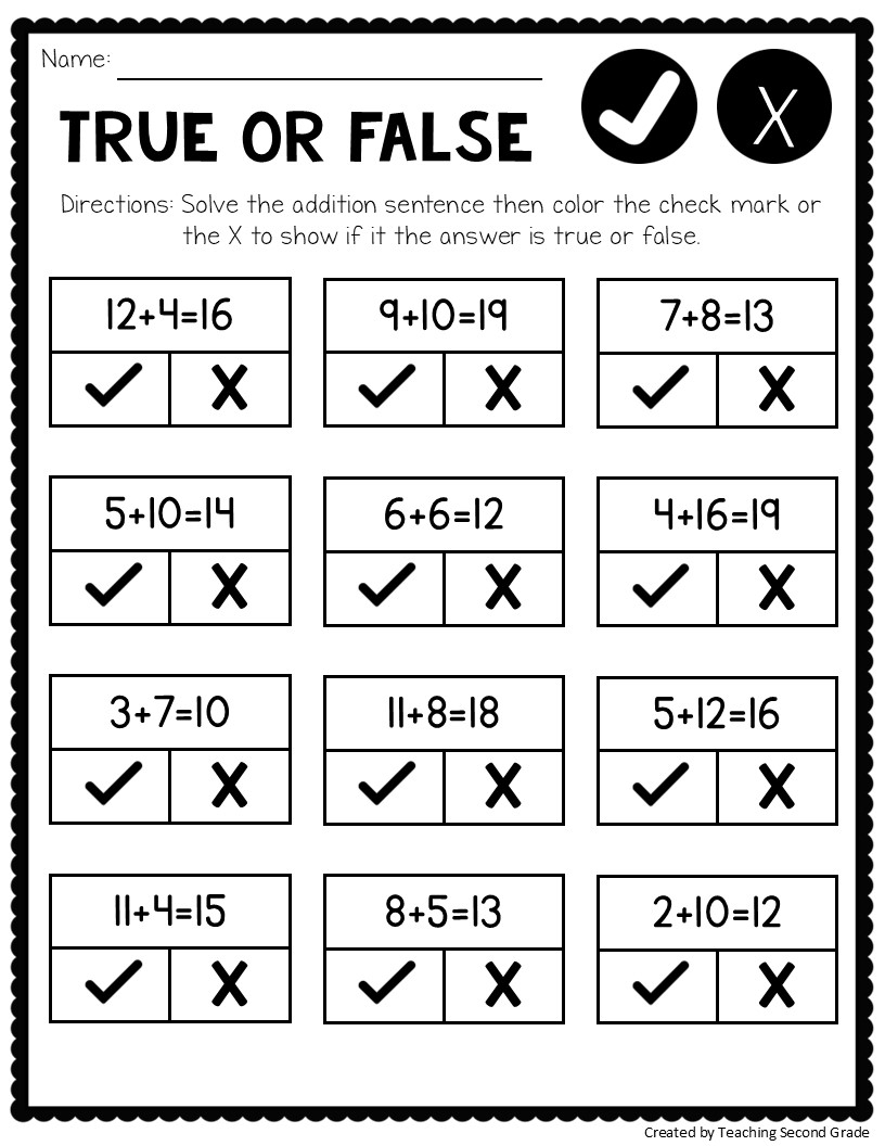 Printable Second Grade Worksheets Printable Second Grade Worksheets