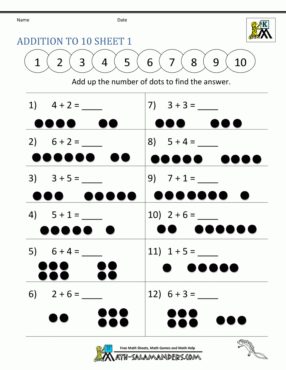 Free Printable Math Worksheets Plus 1 Free Printable Math Worksheets Plus 1