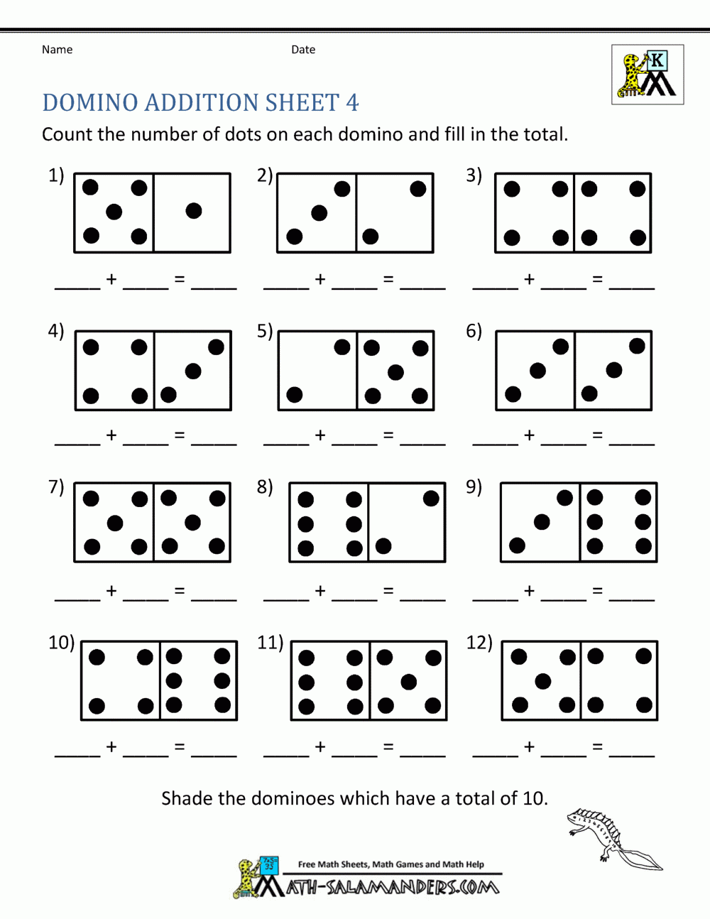 Addition Math Worksheets For Kindergarten Worksheets Library