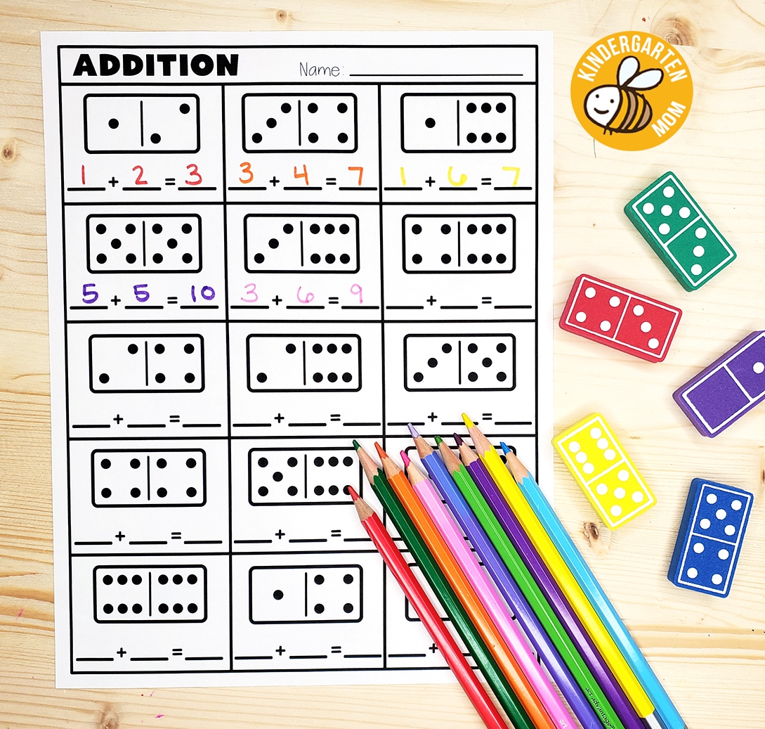Addition Worksheets For Kindergarten Kindergarten Mom