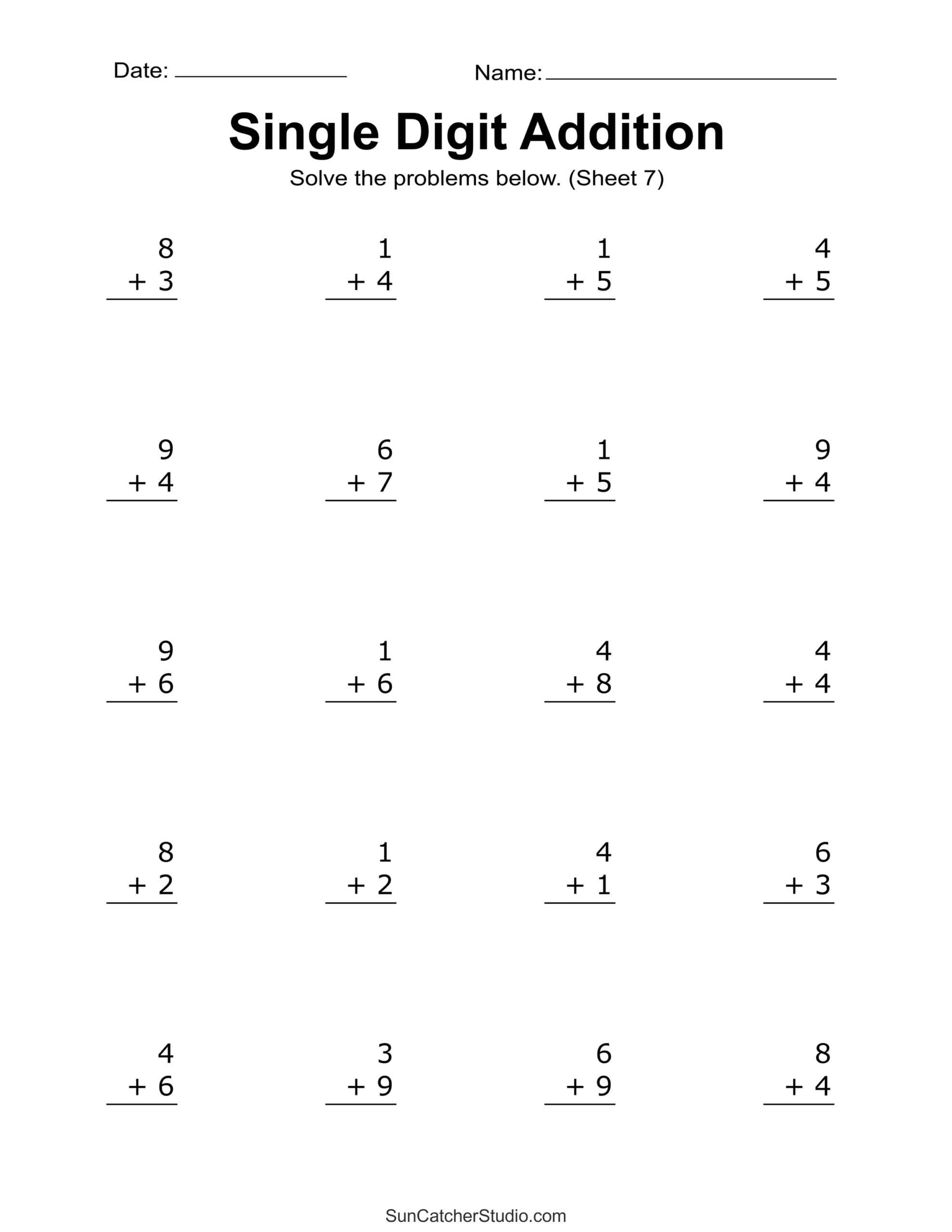 Addition Worksheets Free Printable Easy Math Problems Free Addition Worksheets Free Printable Easy Math Problems Free