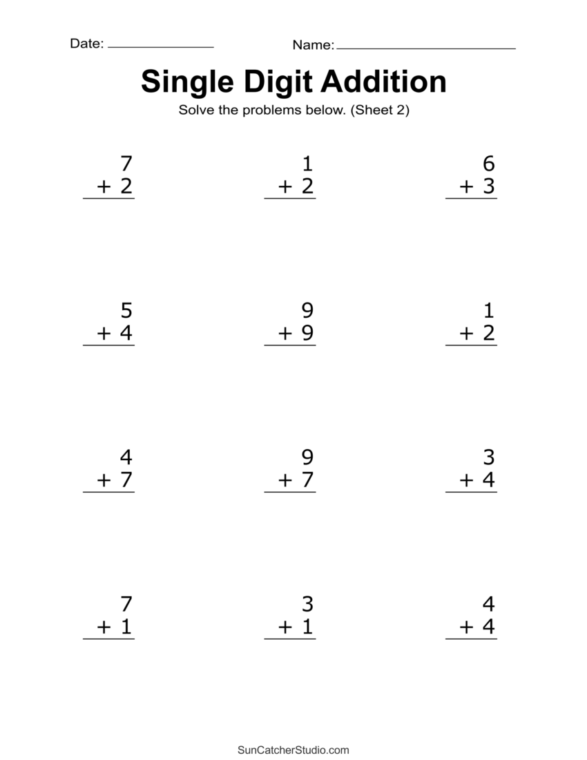 Addition Worksheets Free Printable Easy Math Problems Free Printables Monograms Design Tools Patterns U0026 DIY Projects