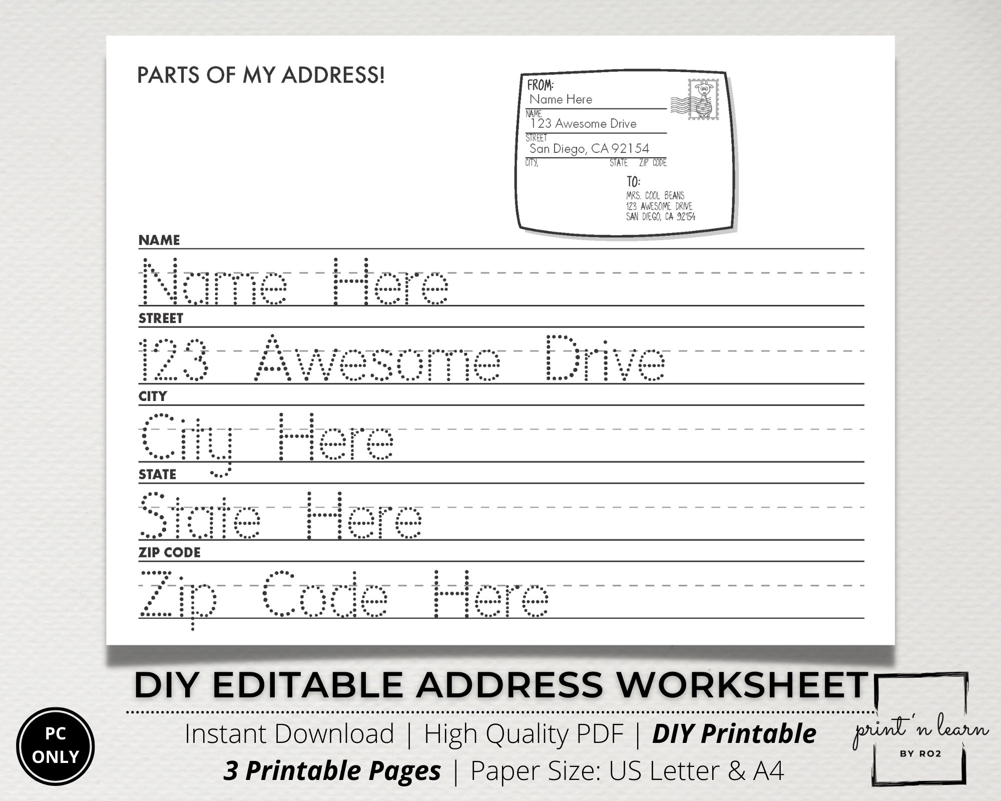 Address Tracing Sheet I Know My Address Address Worksheet Address Activity Editable Address Tracing Write My Address Dot Letters DIY Etsy Address Tracing Sheet I Know My Address Address Worksheet Address Activity Editable Address Tracing Write My Address Dot Letters DIY Etsy