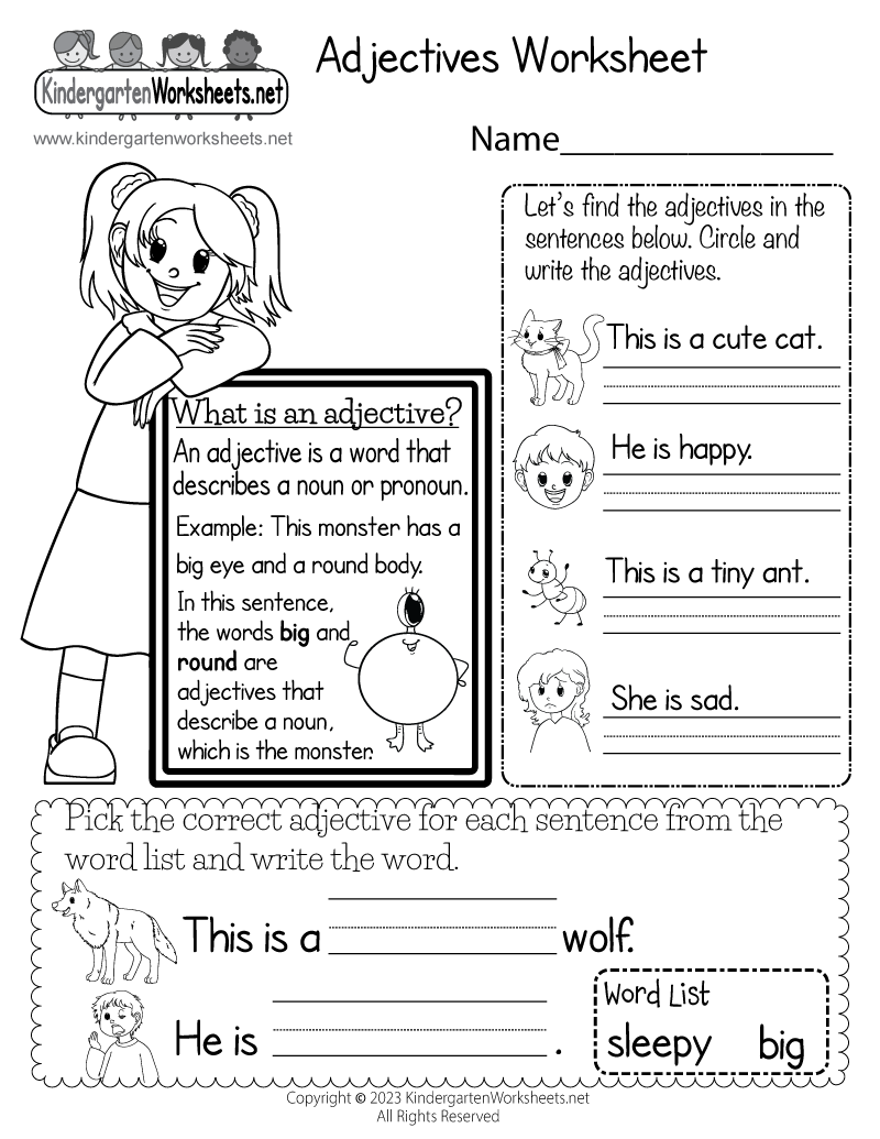 Adjectives Worksheet Free Printable Digital U0026 PDF Adjectives Worksheet Free Printable Digital U0026 PDF