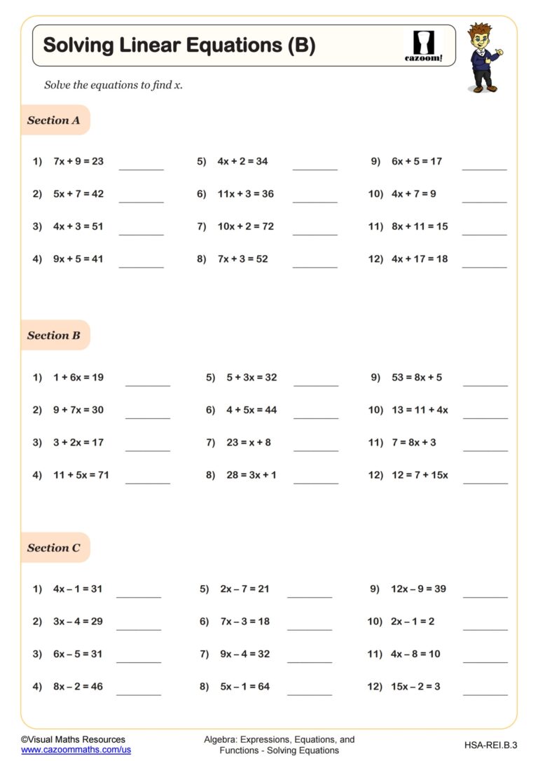 Algebra 1 Worksheets With Answers PDF Printable Algebra 1 Math Worksheets