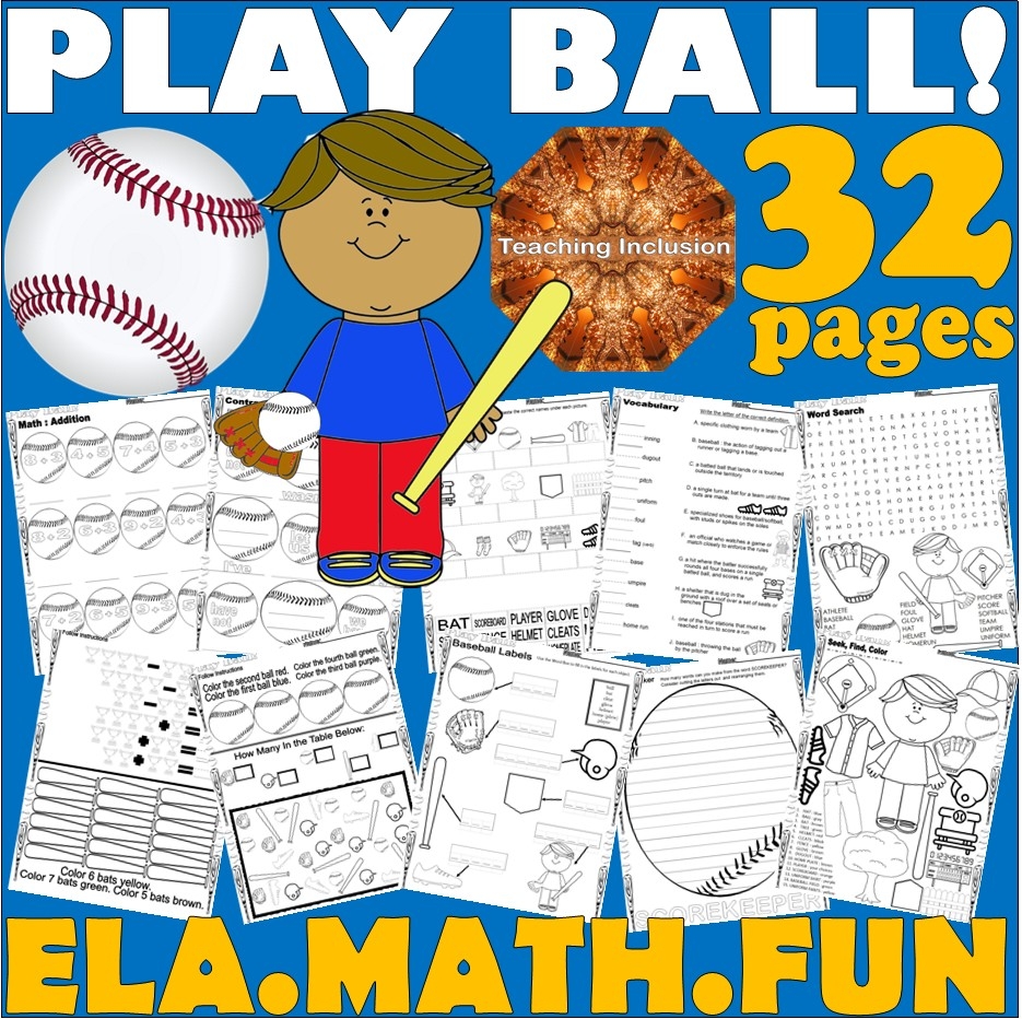 All About Baseball Theme Activities Worksheets Summer ELA Math Vocabulary Speech Made By Teachers All About Baseball Theme Activities Worksheets Summer ELA Math Vocabulary Speech Made By Teachers