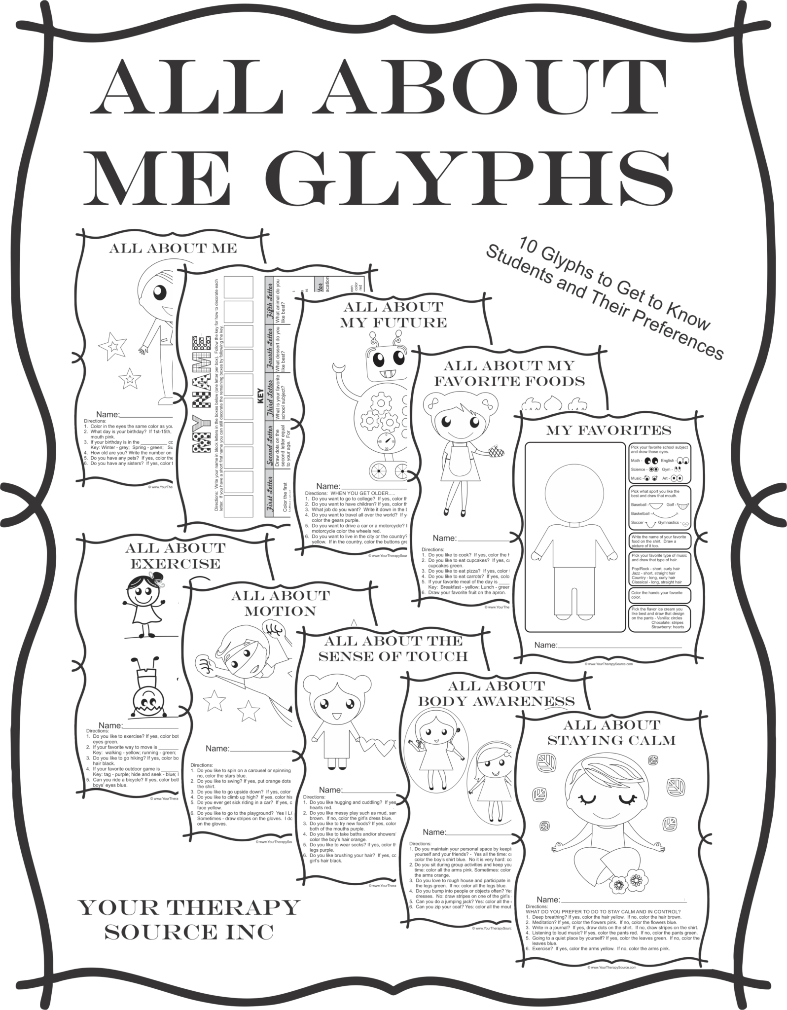 All About Me Glyphs All About Me Glyphs