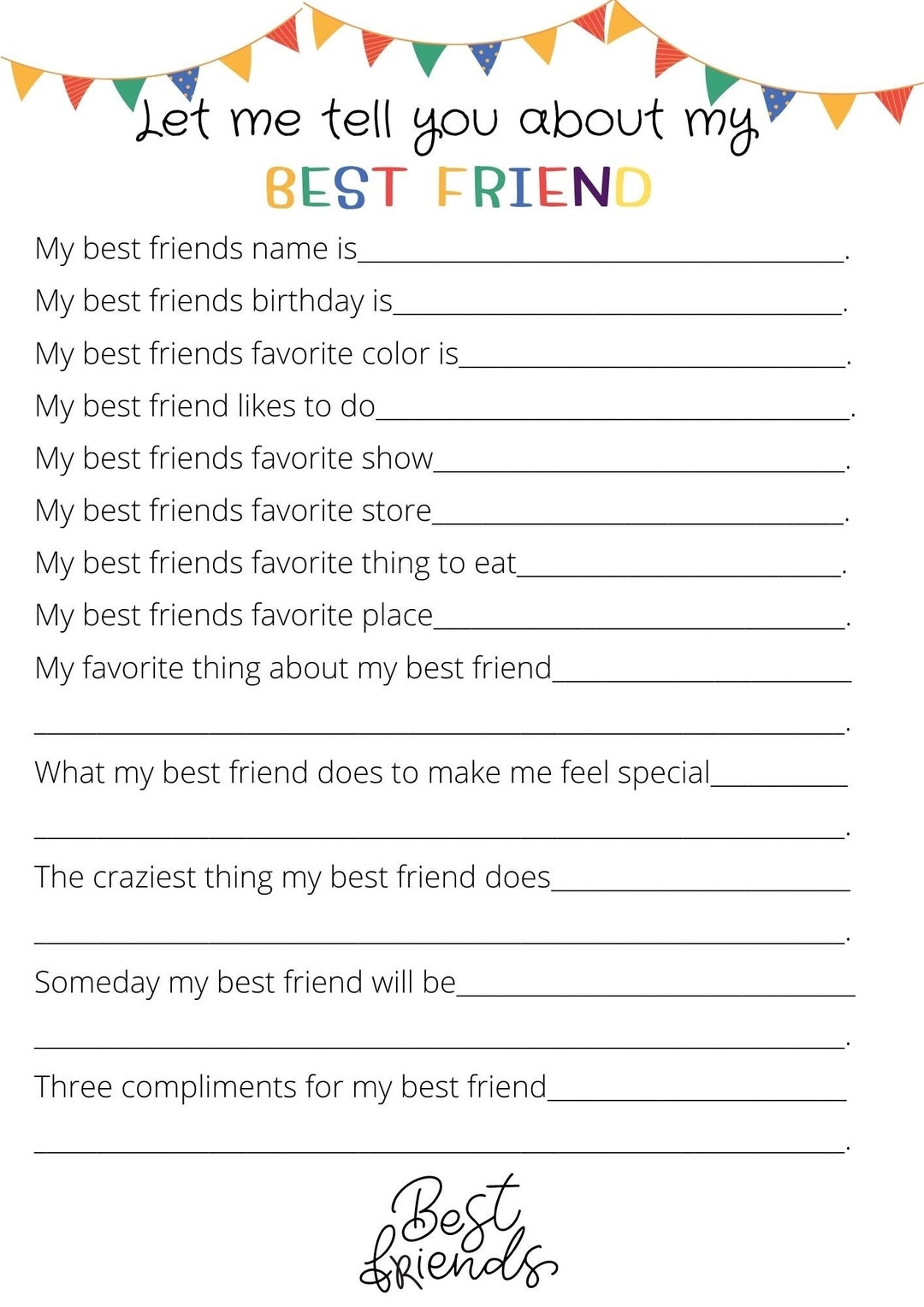 All About My Best Friend Printable BFF Birthday Best Friend Printable Best Friend Birthday BFF Etsy All About My Best Friend Printable BFF Birthday Best Friend Printable Best Friend Birthday BFF Etsy
