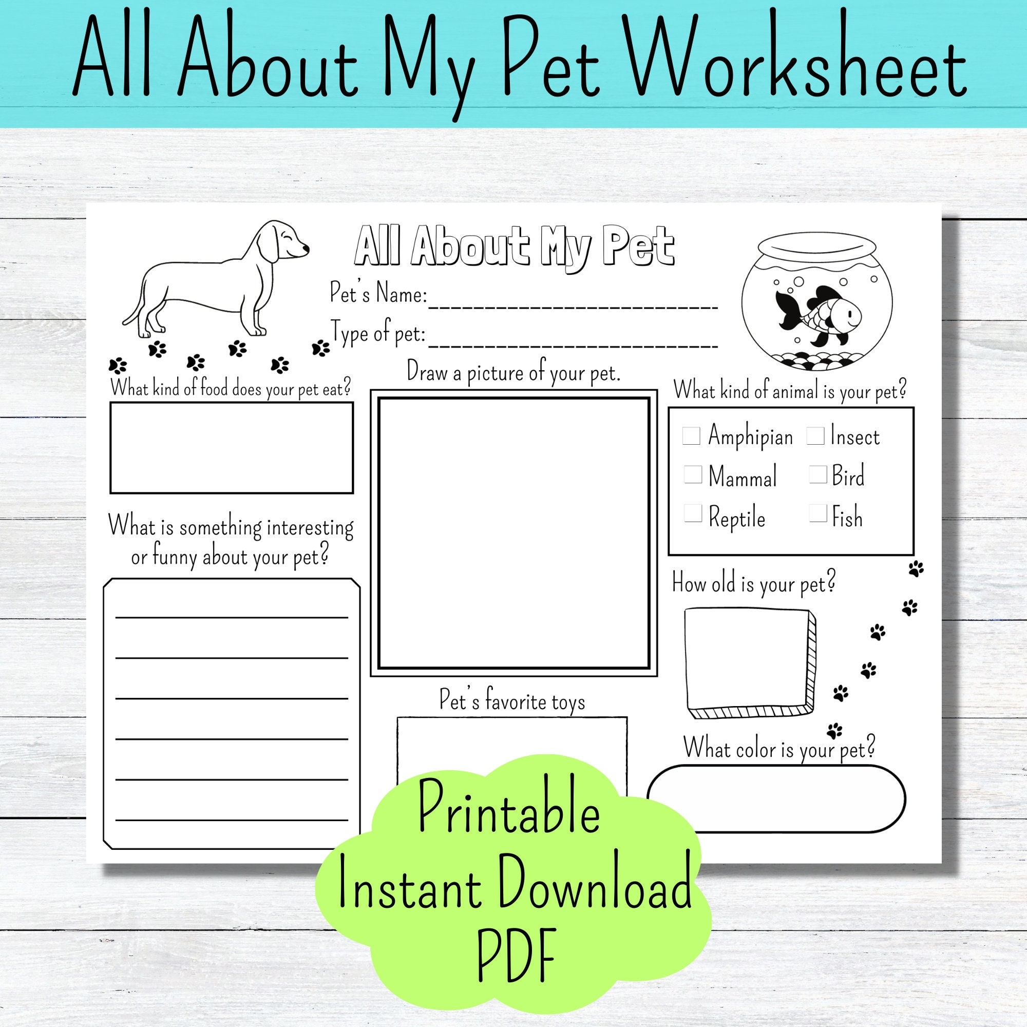All About My Pet Printable Worksheet Kids Activity Page Homeschool Coloring Page About My Pet Worksheet Etsy All About My Pet Printable Worksheet Kids Activity Page Homeschool Coloring Page About My Pet Worksheet Etsy