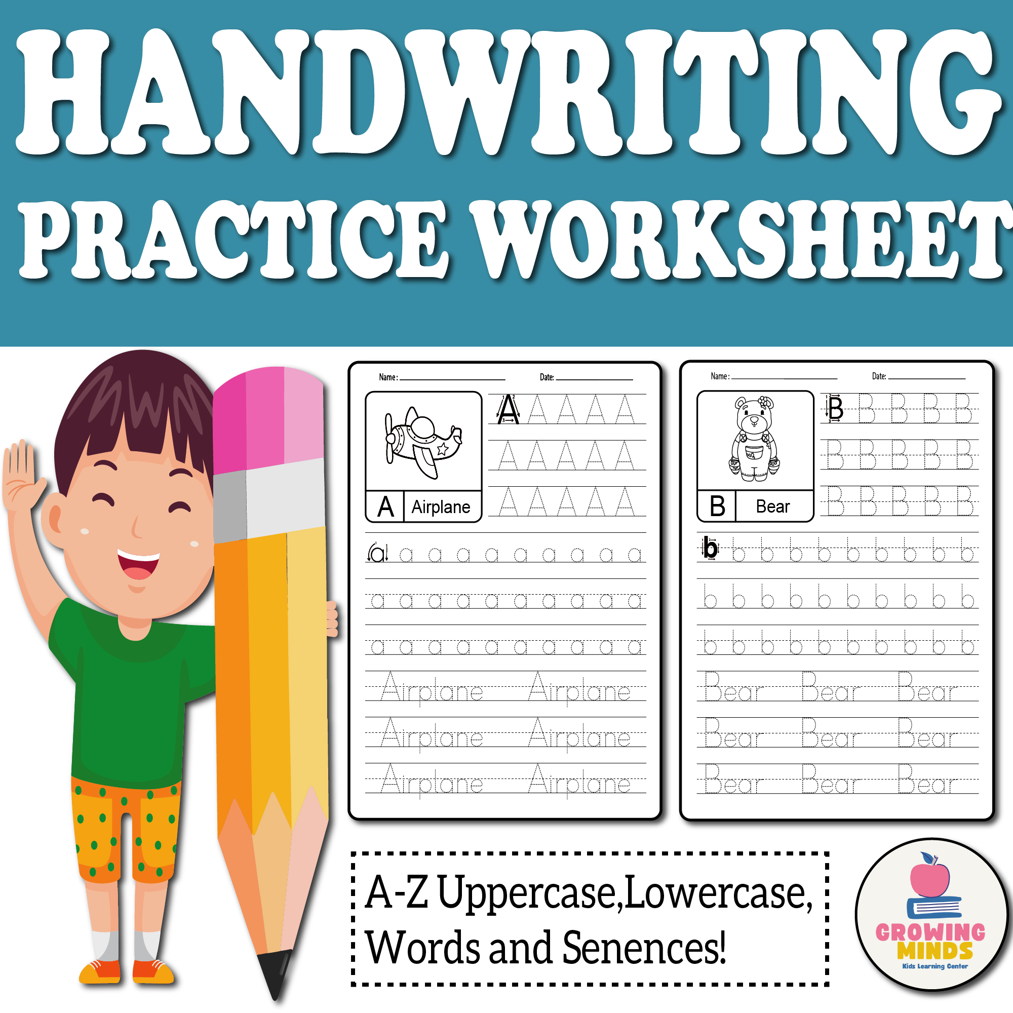 Alphabet ABC Handwriting Practice Worksheet Tracing Alphabet Phrases For Preschool Pre K And Ki Made By Teachers Alphabet ABC Handwriting Practice Worksheet Tracing Alphabet Phrases For Preschool Pre K And Ki Made By Teachers