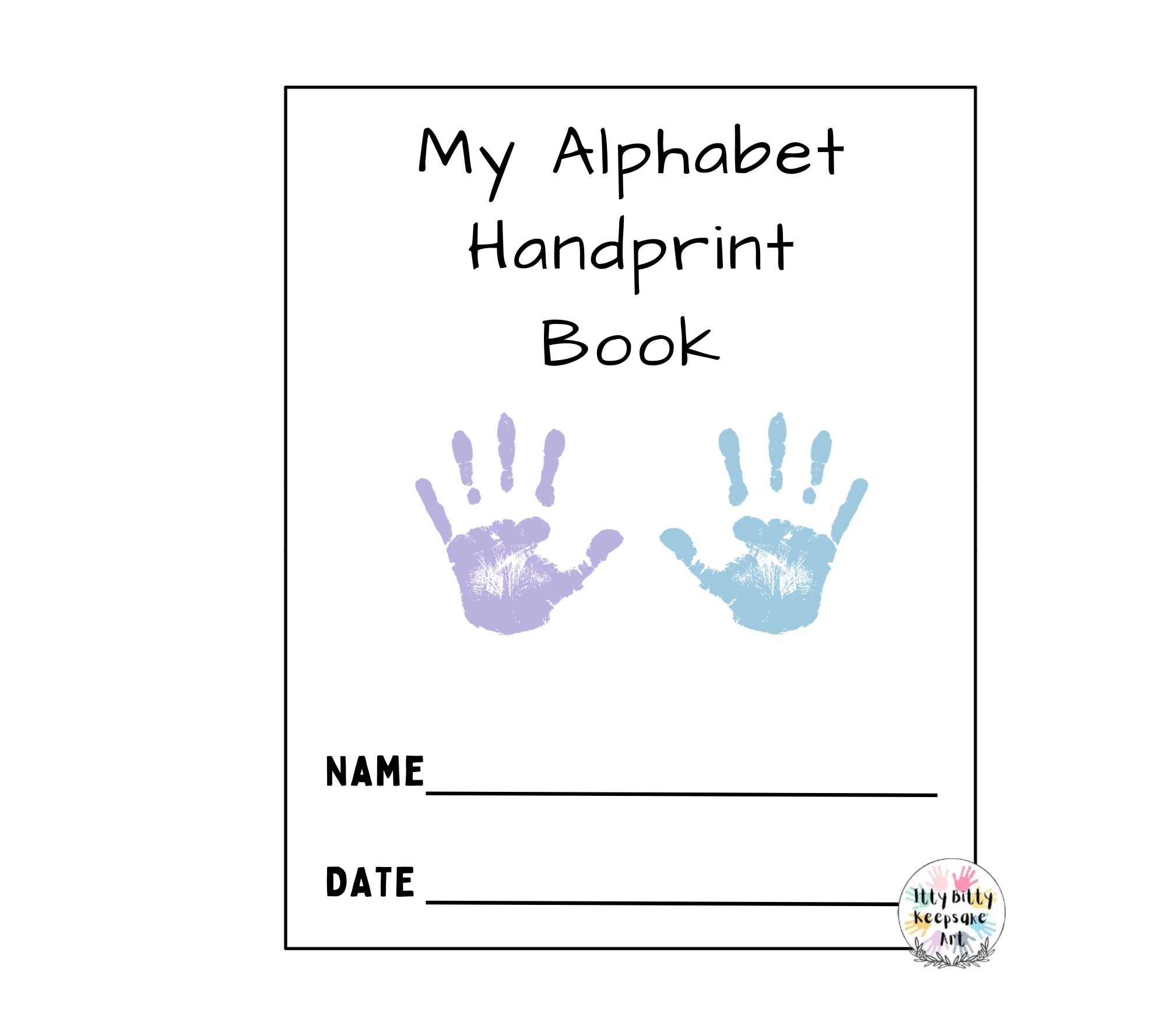 Preschool Alphabet Handprint Book Printable
