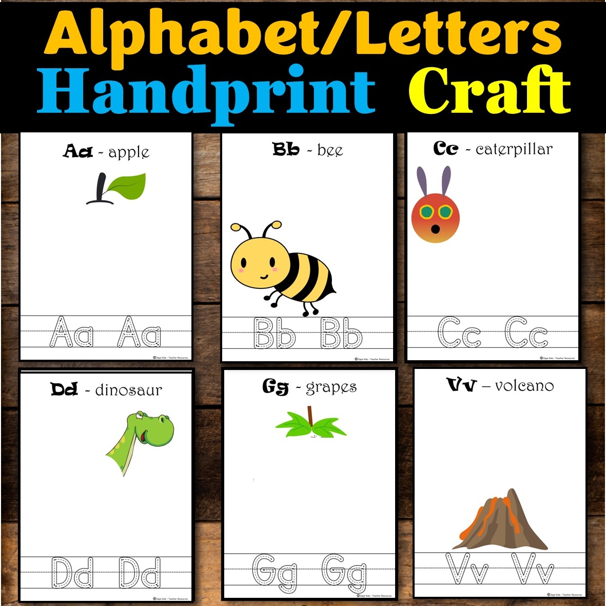 Alphabet Handprint Craft Aa Zz Letter Handprint Art Book Made By Teachers