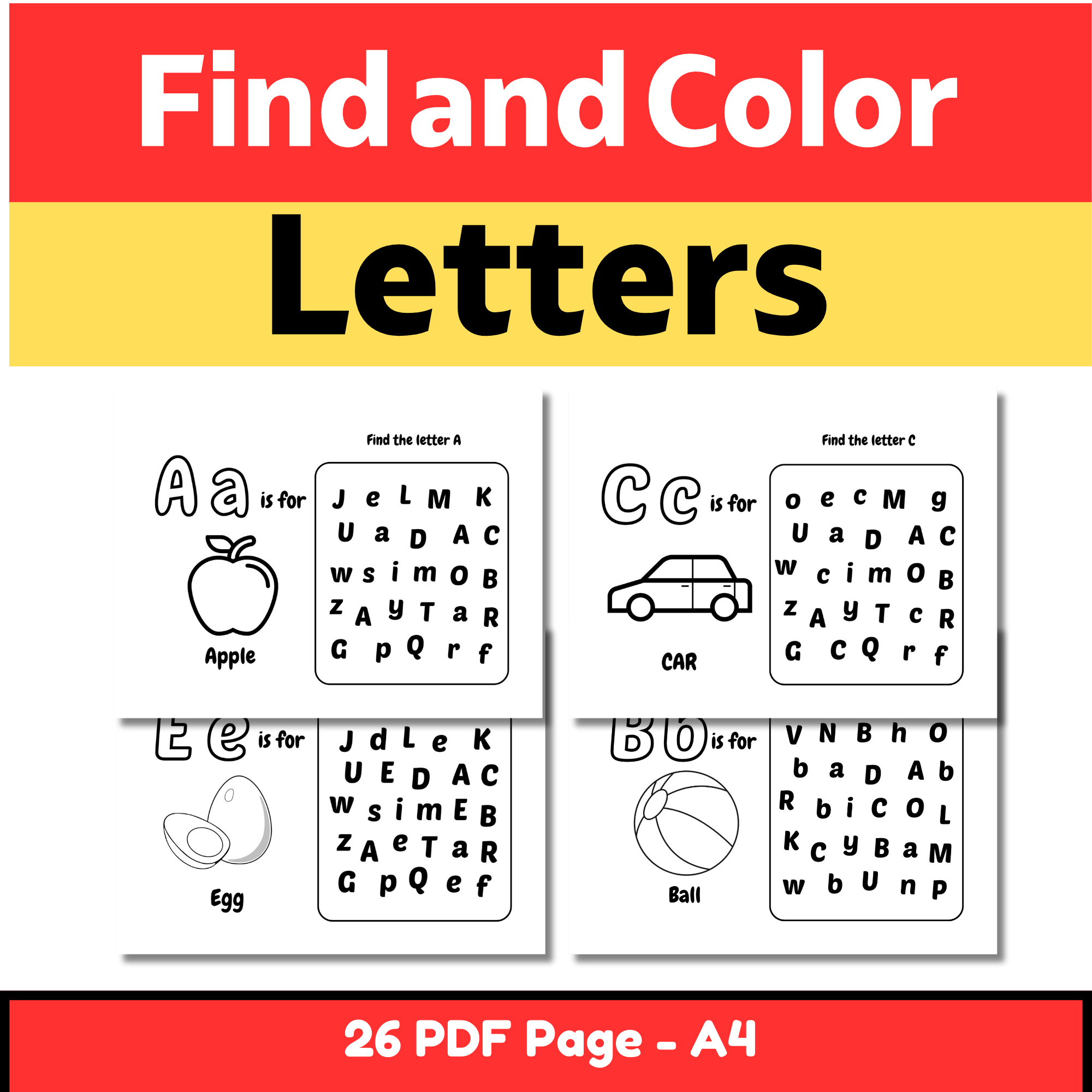 Alphabet Hunt Find And Color Letters Letter Worksheets Activity letter Hunt ABC Made By Teachers Alphabet Hunt Find And Color Letters Letter Worksheets Activity letter Hunt ABC Made By Teachers