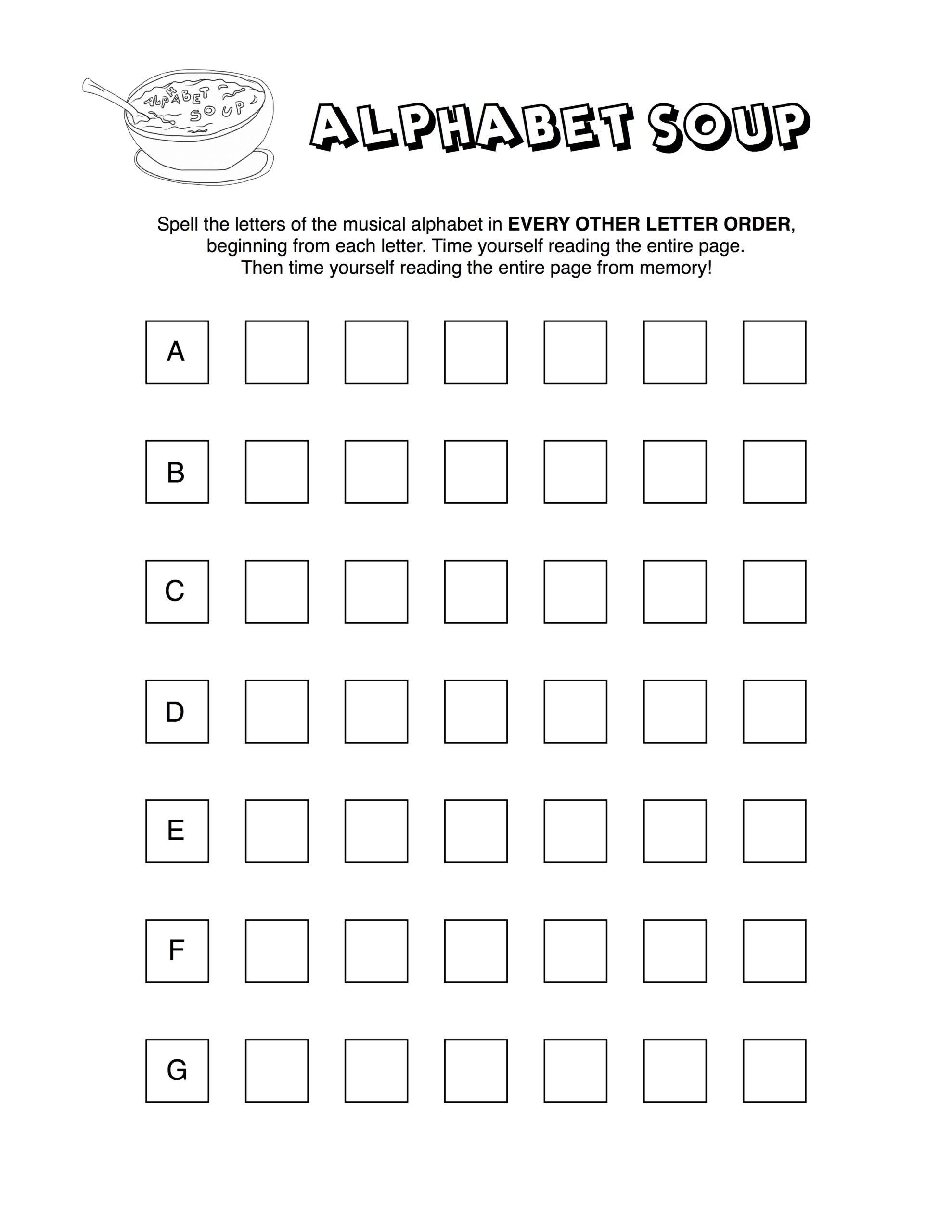 Alphabet Soup Worksheet Answers Alphabet Soup Worksheet Answers