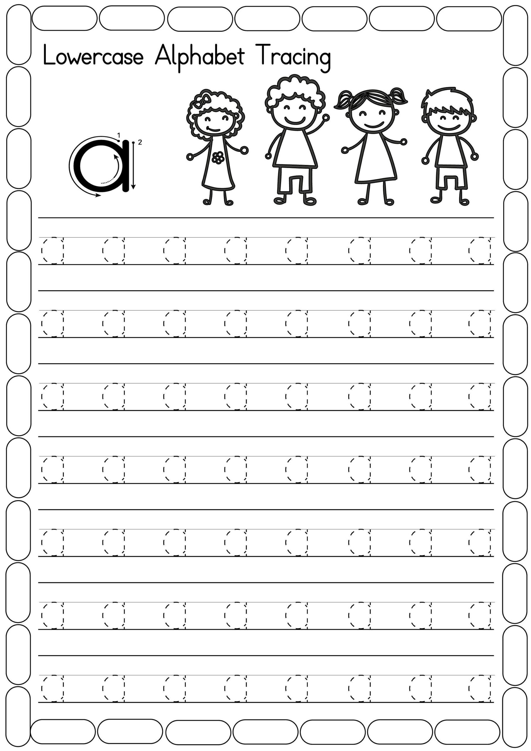 Alphabet Tracing 26 Printable Lower Case Alphabet Tracing Alphabet Tracing 26 Printable Lower Case Alphabet Tracing