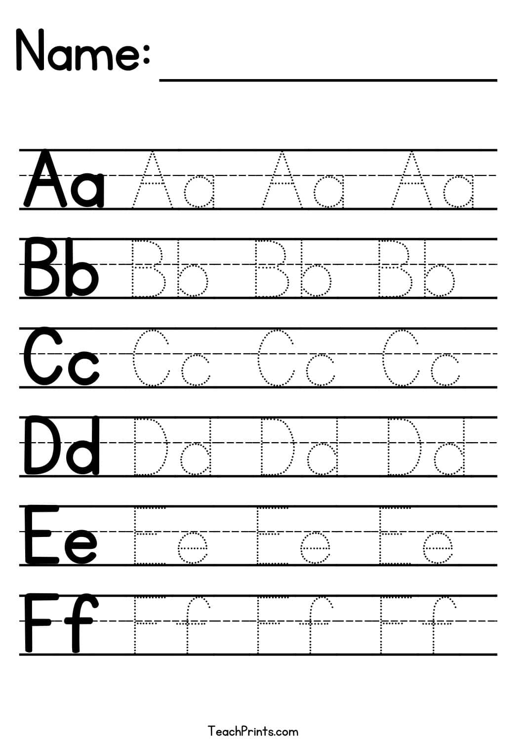 Alphabet Tracing Worksheets Free Printables Teach Prints Alphabet Tracing Worksheets Free Printables Teach Prints